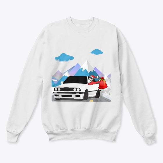 Drifting Santa Sweater Hoodie | Premium Unisex T-Shirt