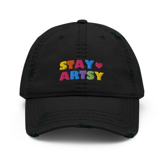 Stay Artsy Embroidered Hat | Graphic T-Shirt for Unisex