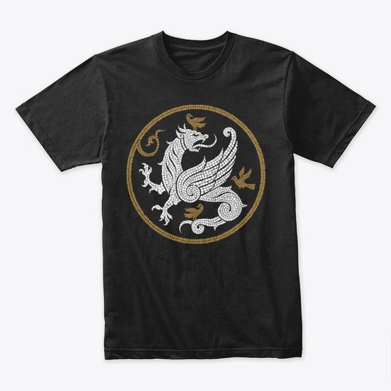 White and Gold Dragon Logo | Premium Unisex T-Shirt