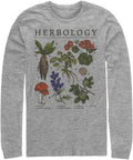 Harry Potter Mens Deathly Hallows Herbology Tops Long Sleeve Tee Shirt
