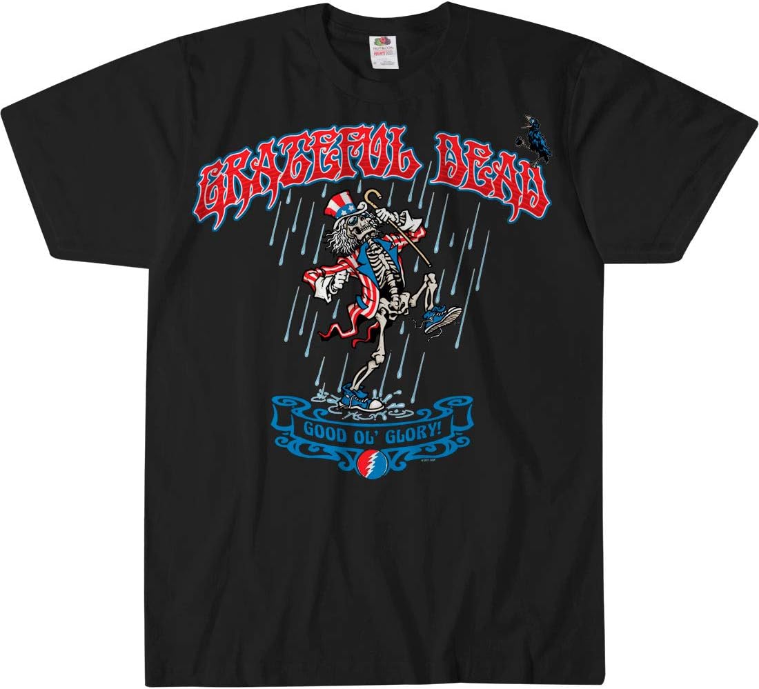 Liquid Blue Mens Plus Size Grateful Dead Good Ol Glory Short Sleeve
