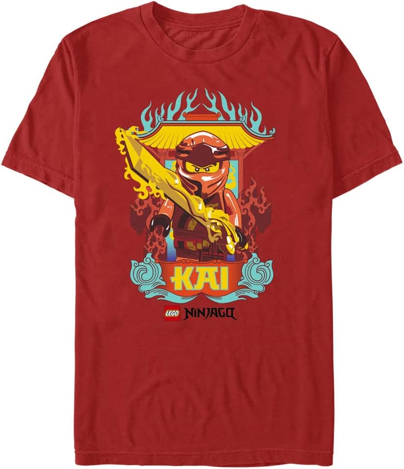 Fifth Sun Lego Ninjago Kai Badge Young Mens Short Sleeve Tee Shirt