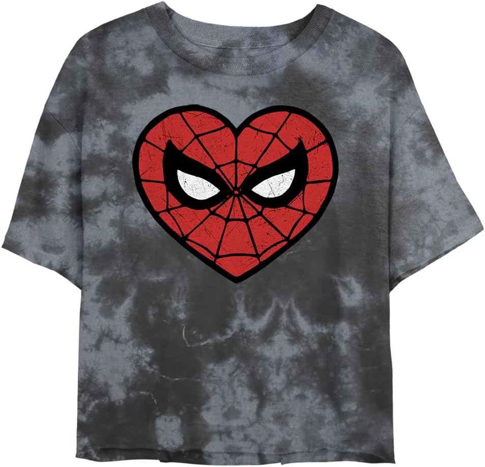 Marvel Universe Spidey Heartbreaker Womens Fast Fashion Short Sleeve Tee Shirt