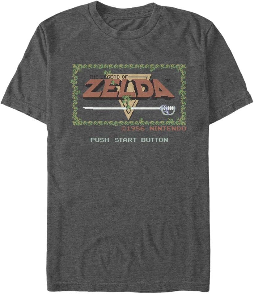 Nintendo Big Tall Pixelated Mens Tops Short Sleeve Tee Shirt