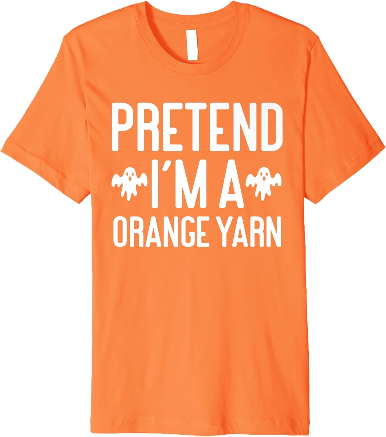 Funny Halloween Costume Party Pretend Im A Orange Yarn Premium T-Shirt