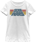 Star Wars Girls Distressed Horizontal Stripe Logo