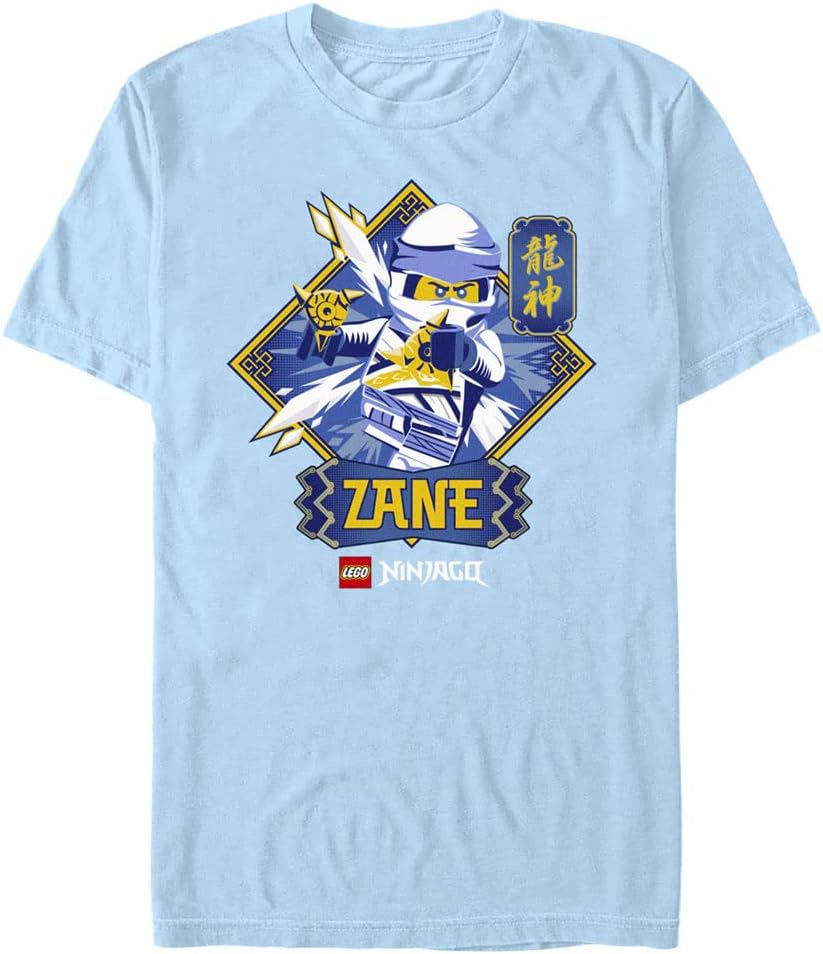 Fifth Sun Lego Ninjago Zane Badge Young Mens Short Sleeve Tee Shirt