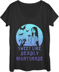 Nightmare Before Christmas Sally Moon Womens Short Sleeve Tee Shirt