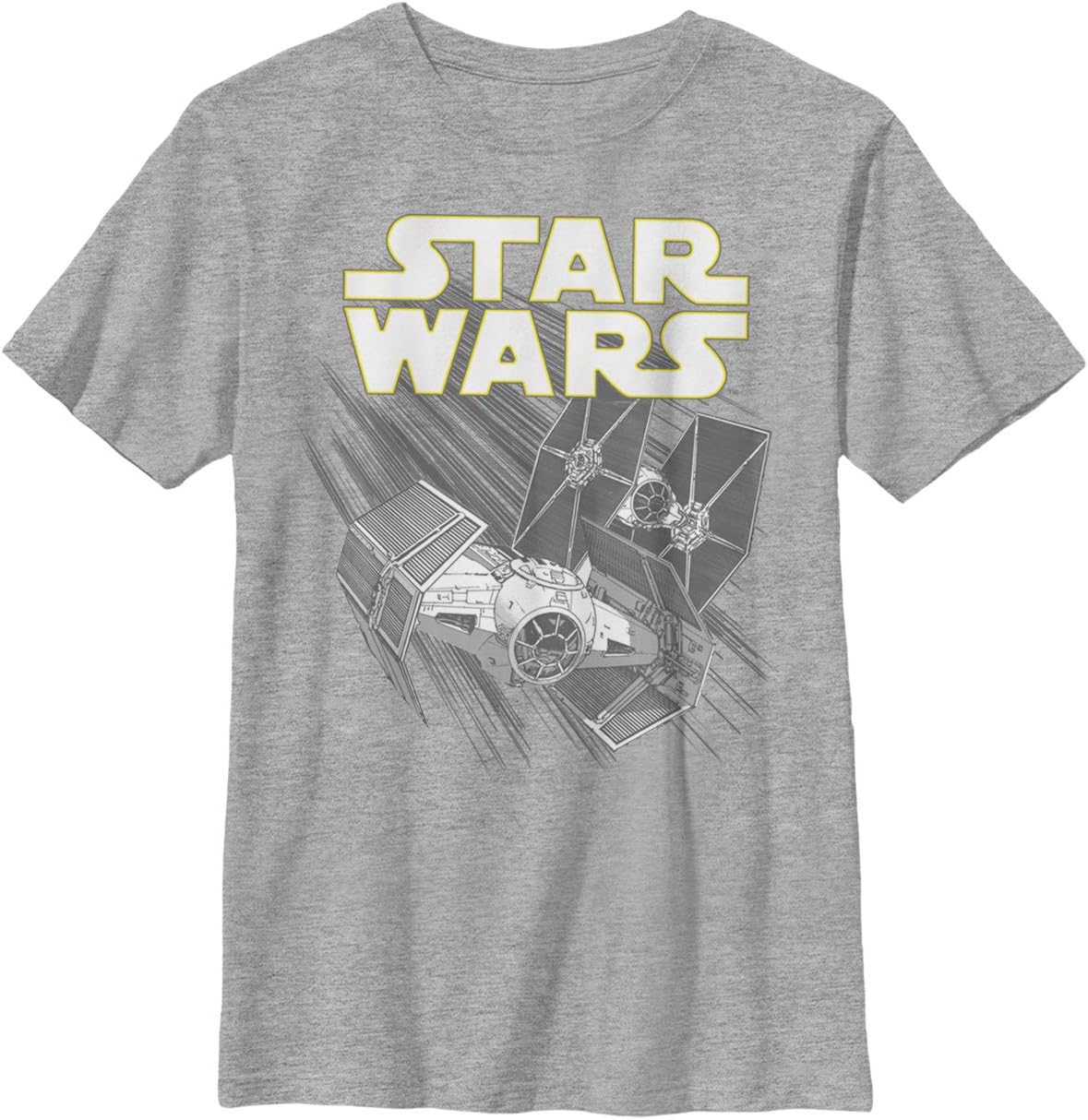 Star Wars Boys Zoom Space Logo Ship Graphic Tee T Shirt Ath