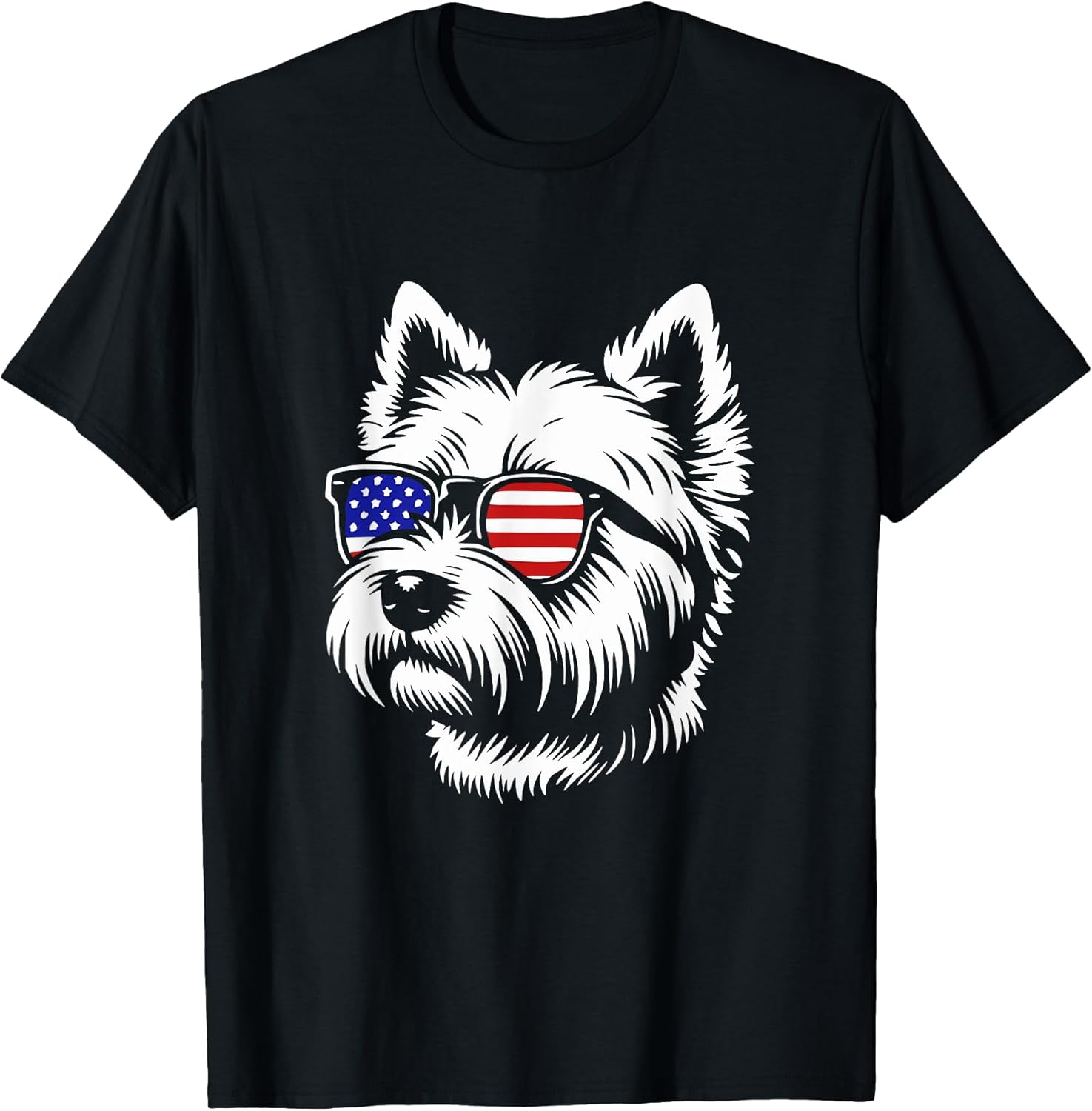 American Flag West Highland White Terrier Dog Westie Design
