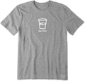 Life Is Good Mens Crusher Tee Half Full Heather Gray