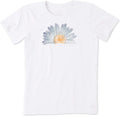 Life Is Good Watercolor Daisy Birds Graphic Shirt for Women 262