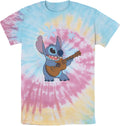 Lilo Stitch Flowers Background Mens Tie Dye