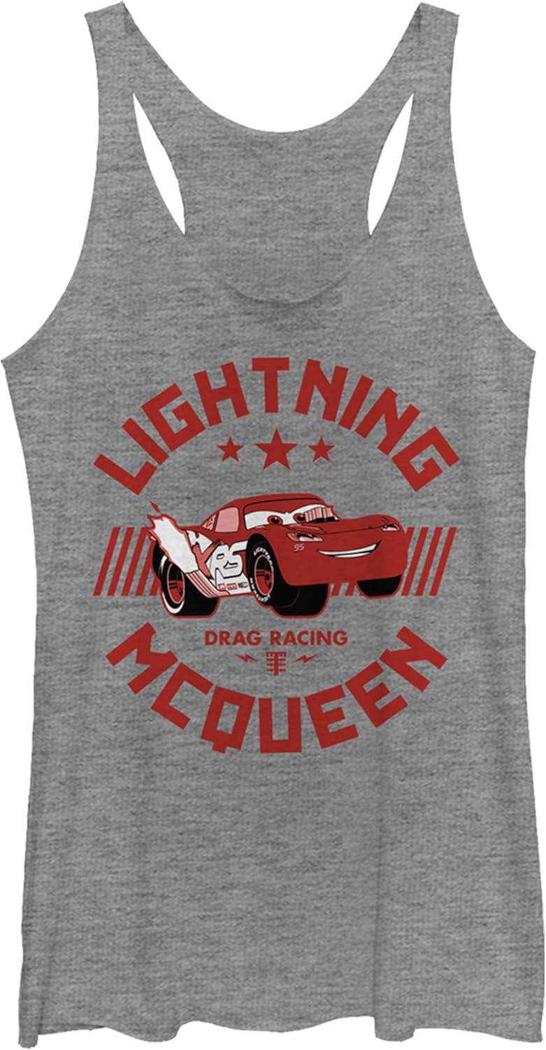 Womens Cars Lightning Mcqueen Drag Racing Racerback Tank Top