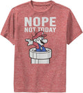 Nintendo Kids Nope Not Today Boys Short Sleeve Tee Shirt