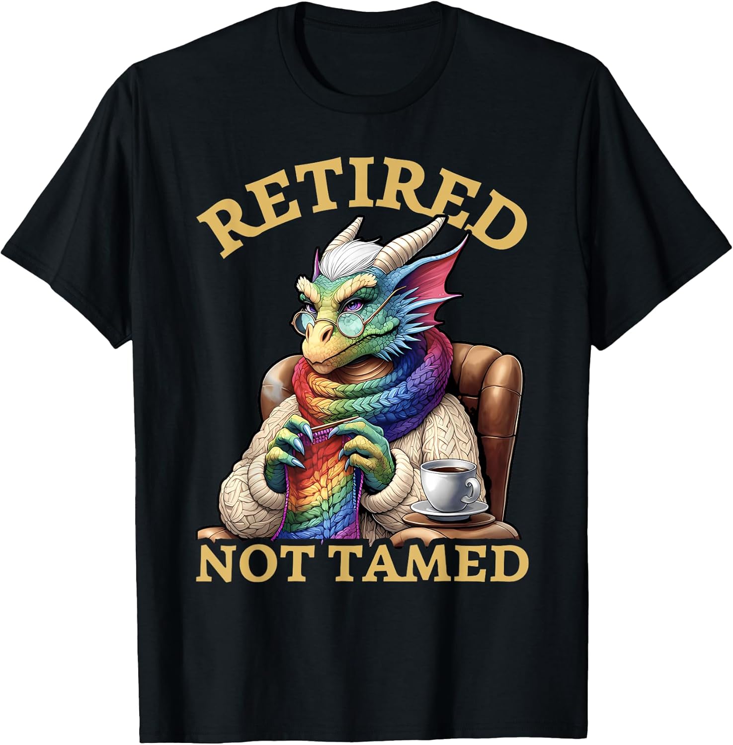 Retired Not Tamed Crochet Dragon Yarn Knitter Crocheting