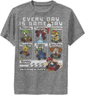 Nintendo Kids Race Days Boys Short Sleeve Tee Shirt