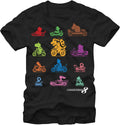 Nintendo Mens Mario Kart Colorful Character Profile Silhouettes