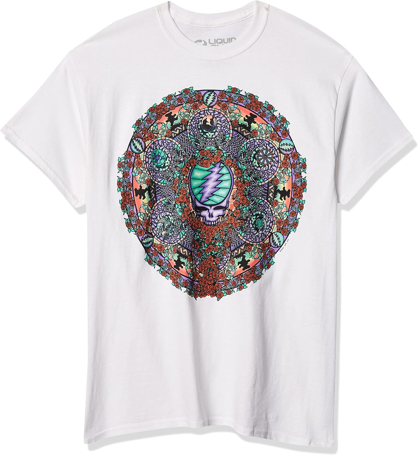 Liquid Blue Unisex Adult Standard Grateful Dead Celtic Mandala White