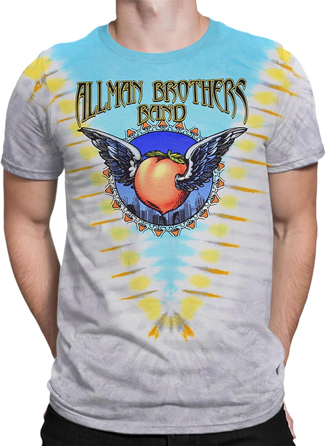 Liquid Blue Mens Allman Bros Flying Peach Short Sleeve