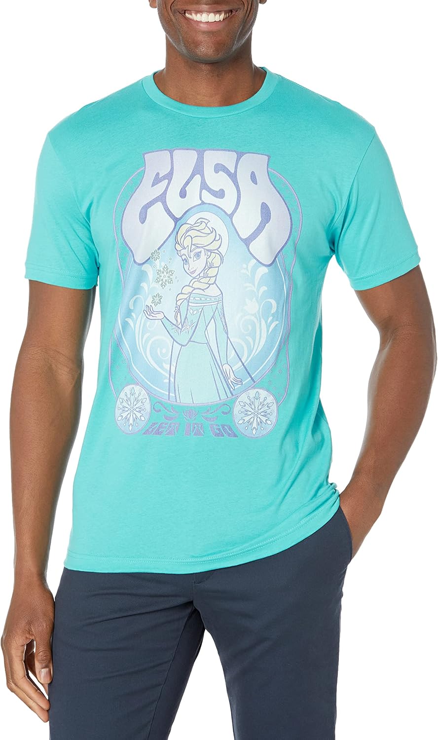 Frozen Elsa Gig Young Mens Short Sleeve Tee Shirt