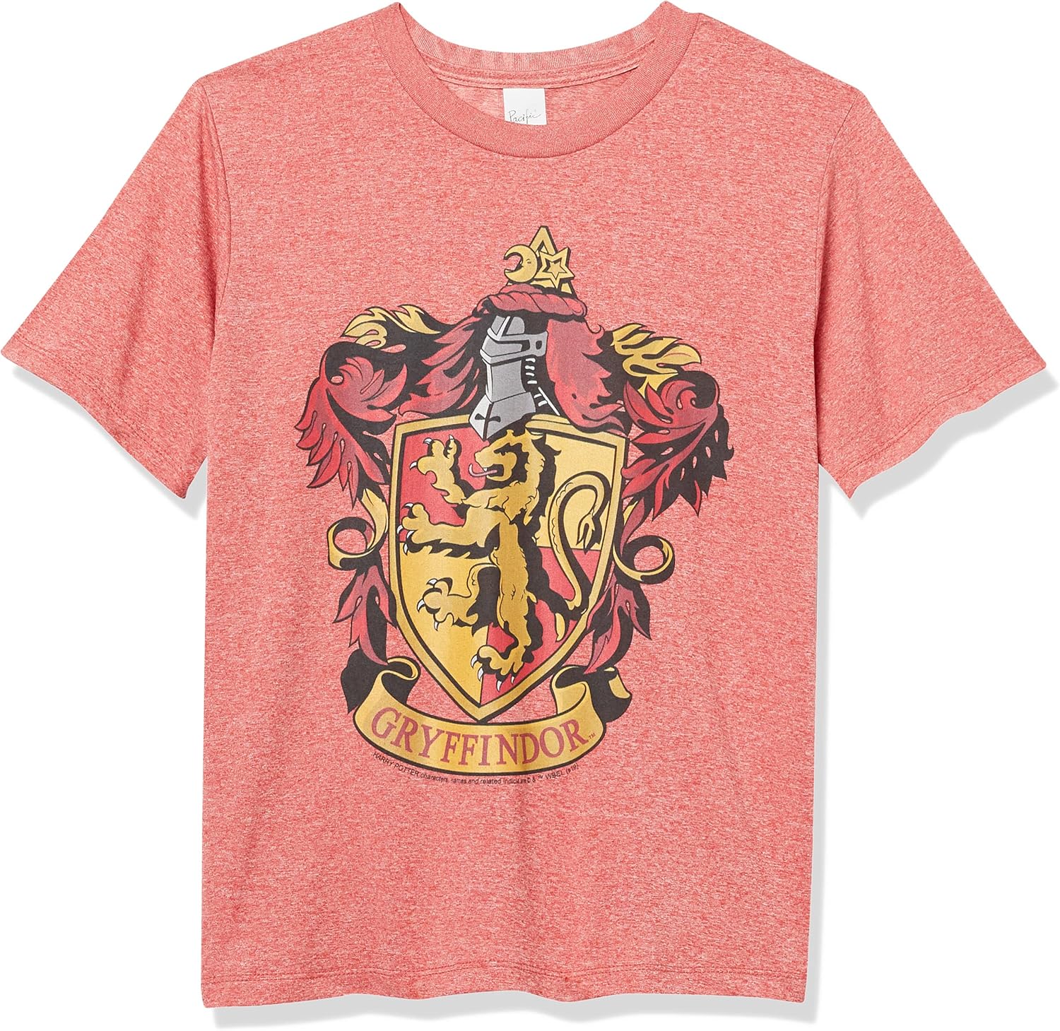 Harry Potter Kids Gryffindor House Crest T Shirt Red Heather Large