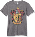 Harry Potter Kids Gryffindor House Crest T Shirt Charcoal Heather Small