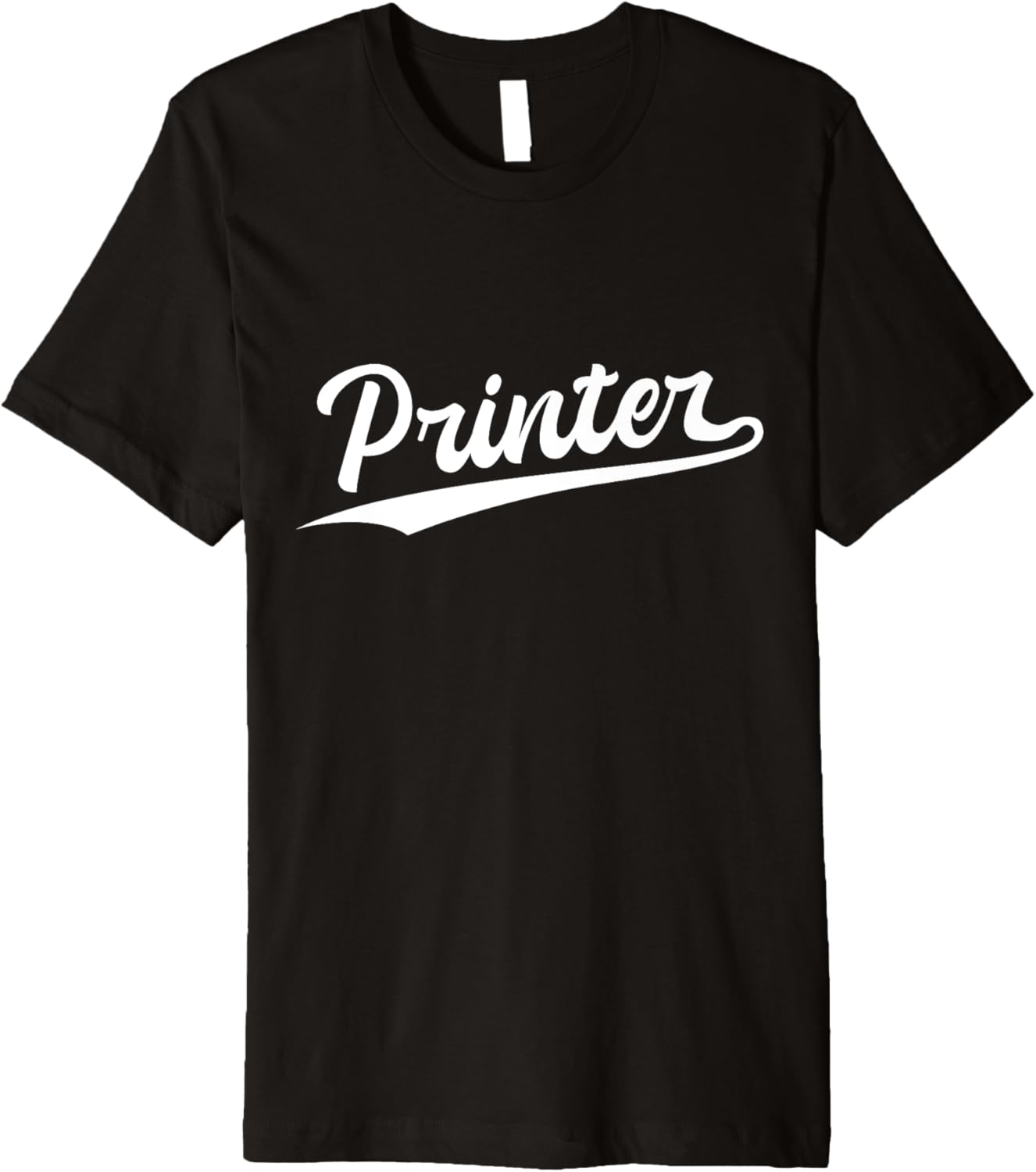 Retro Swoosh Job Title Printer Premium