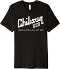 Chibson Usa Premium Black Cotton Blend T Shirt Mens Classic Letter Print Crew Neck Short Sleeve Small Unisex Adult All Seasons Imported