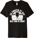 Mens 3D Printer By Day Best Dad By Night Fathers Day Premium