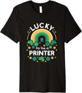 St Patricks Day Lucky Printer Job Shamrocks Irish Premium