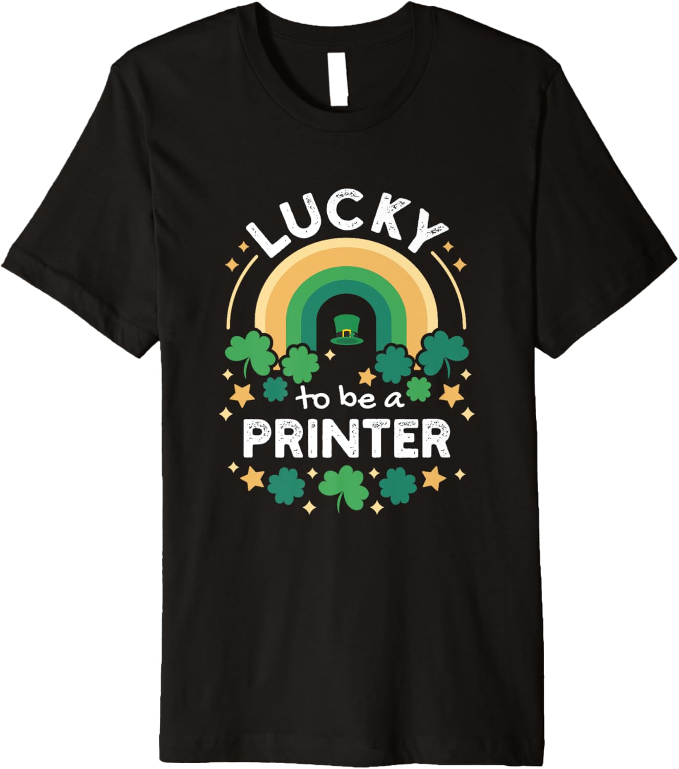 St Patricks Day Lucky Printer Job Shamrocks Irish Premium