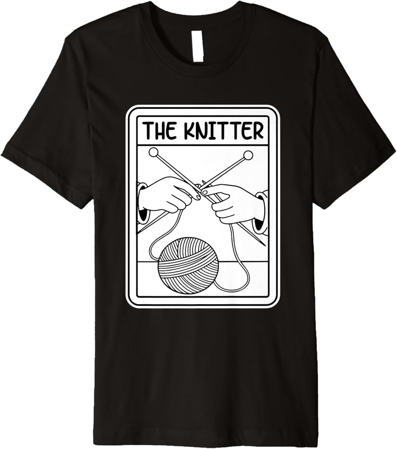 The Knitter Design with Yarn and Needles Premium