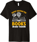 Easily Distracted By Books And Yarn Fun Premium