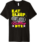 Knitting Eat Sleep Knitting Bye Yarn Hobby Needle Knitter Premium