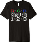 Rgb Easy As 1 2 3 Funny Graphic Designer Artist Printer Premium