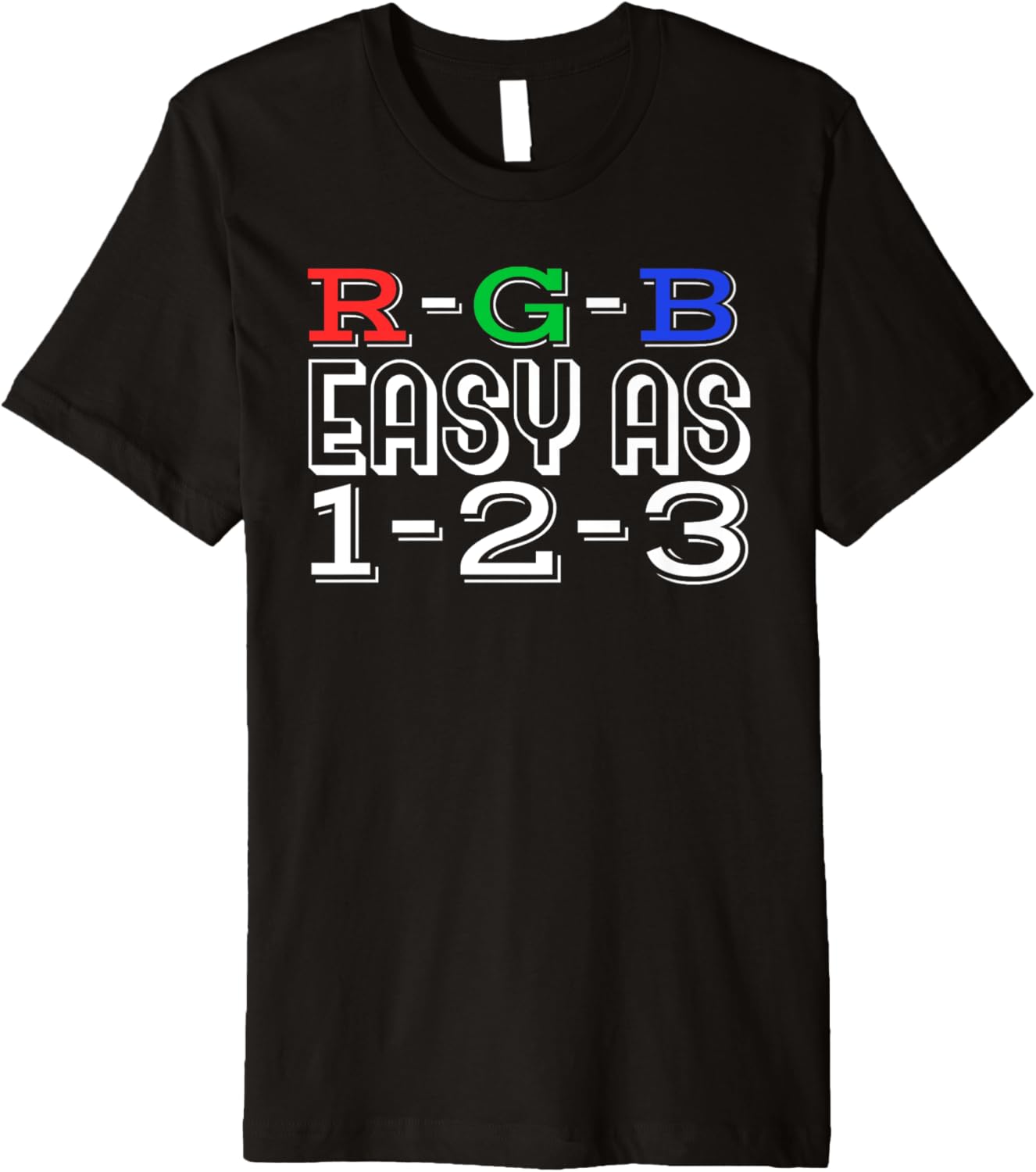 Rgb Easy As 1 2 3 Funny Graphic Designer Artist Printer Premium
