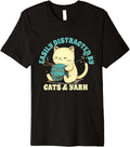 Easily Distracted By Cats And Yarn | Crocheting Knitting Premium