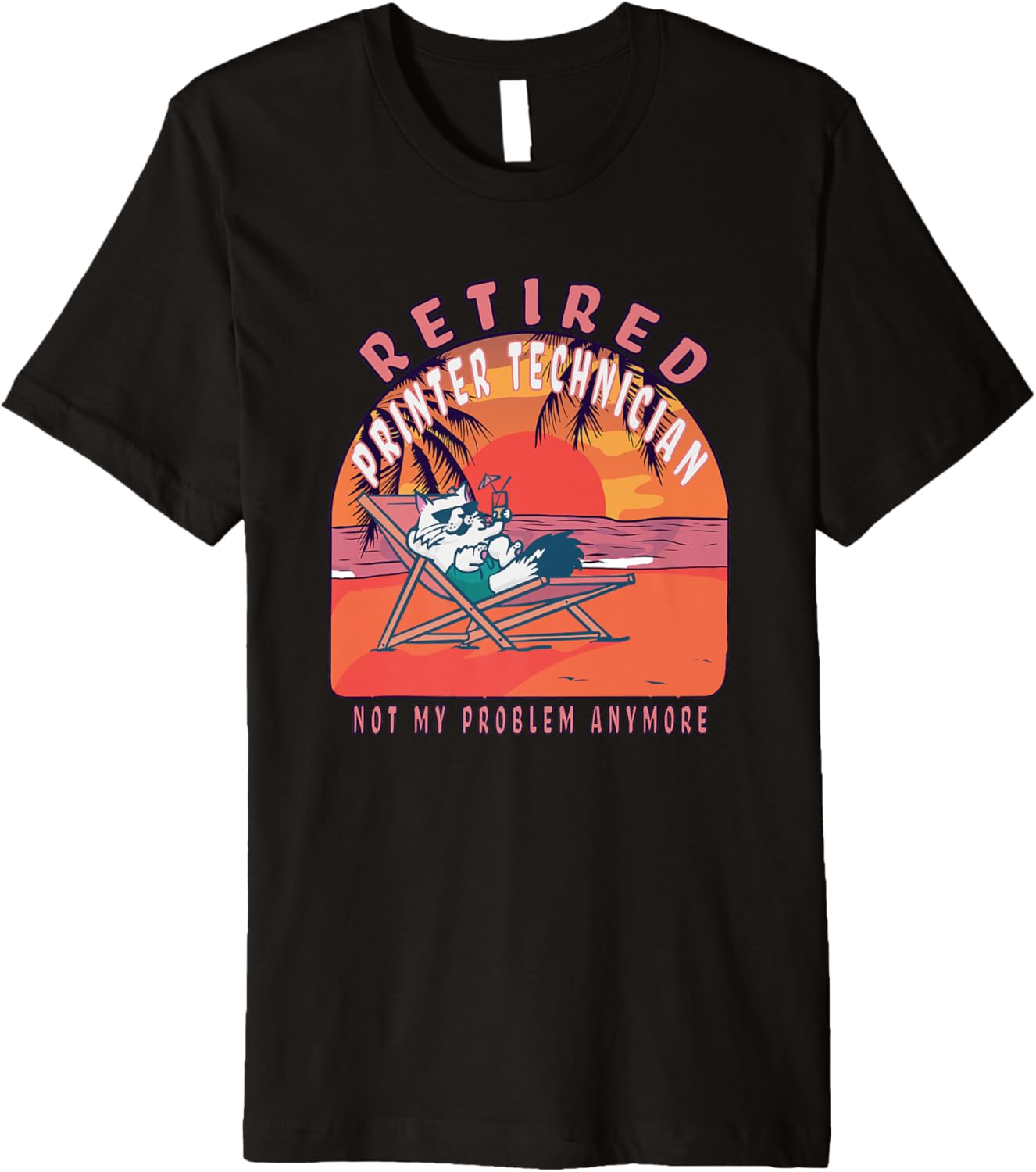 Retired Printer Technician Funny Vintage Retirement Premium