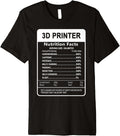 3D Printer Nutrition Facts Sarcastic Premium