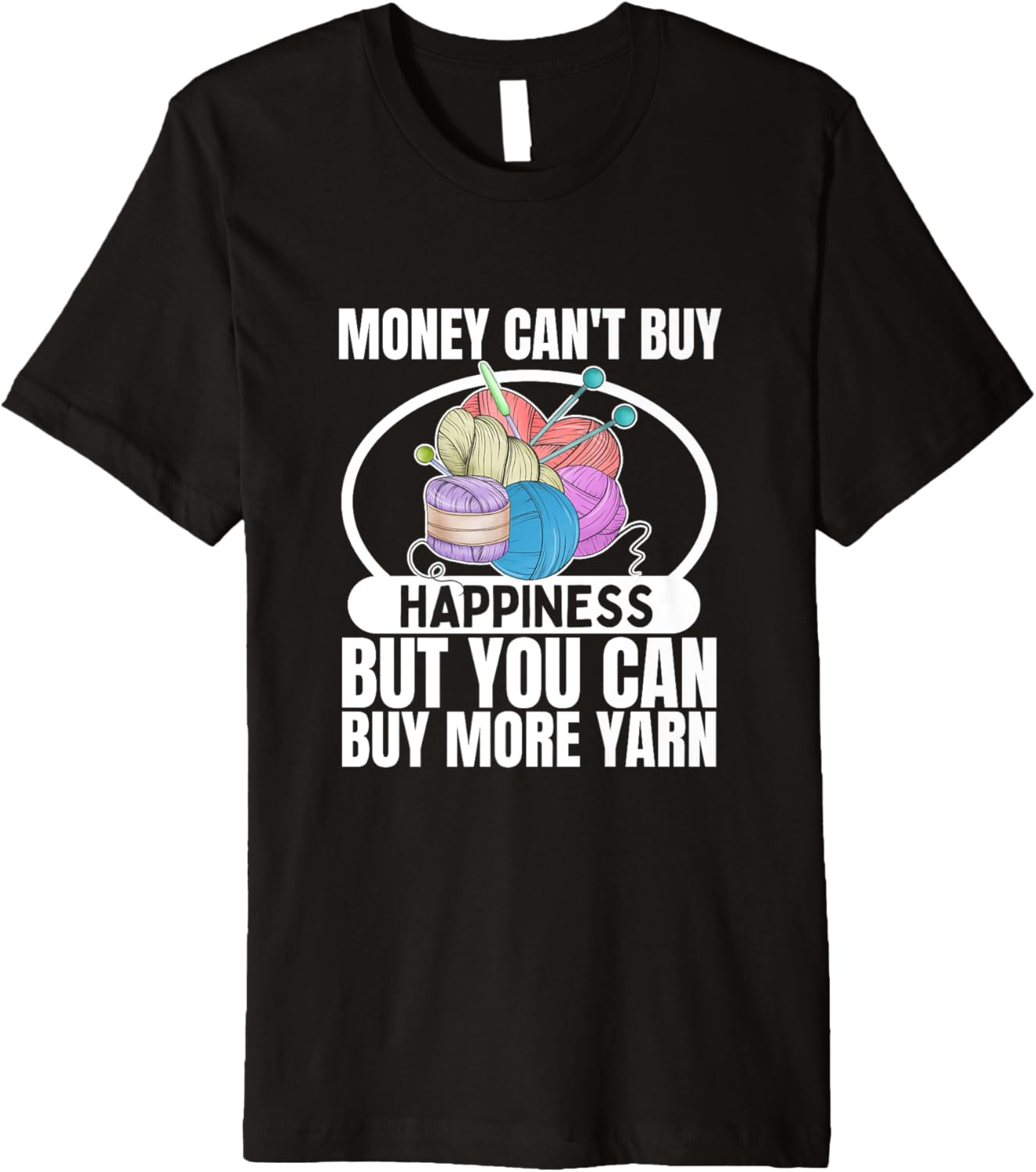 Knitting Money Can't Buy Happiness Yarn Funny Knitting Premium