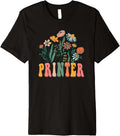 Retro Groovy Floral Printer Wildflower Tees Women Premium