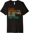 Easily Distracted by Knitting Books And Yarn Quote Reader Premium