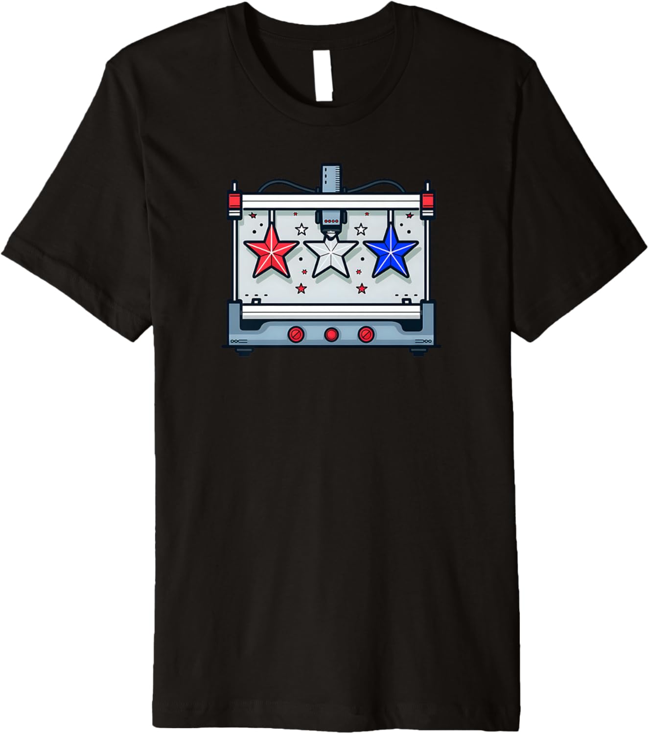 Printer With Stars Design Patriotic 3D Printing Premium