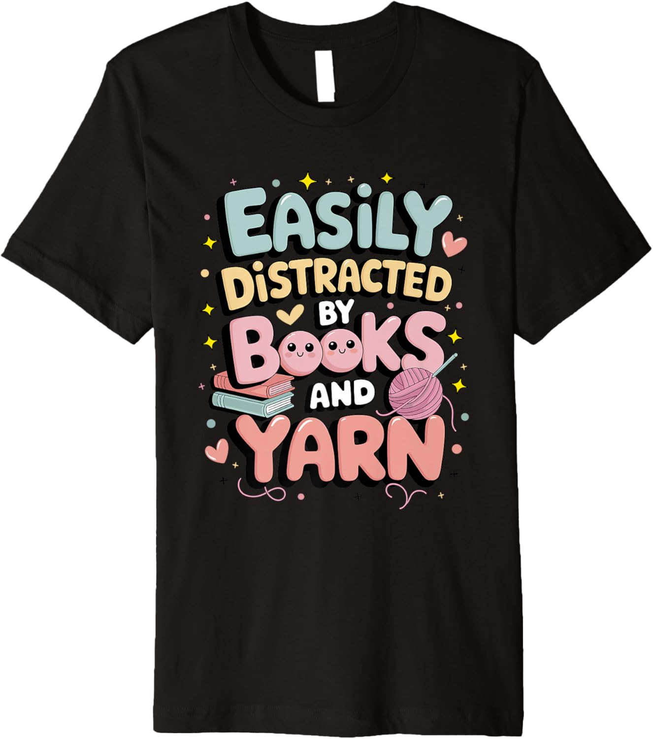 Easily Distracted by Yarn and Books Premium