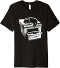 Office Cat Sleeping On Printer Cute Cat Kitten Lover Premium