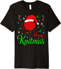 Merry Knitmas Xmas Holiday Santa Hat Knitting Yarn Christmas Premium