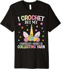 Hobby Is Collecting Yarn Crocheting Crocheter Yarn Lover Premium