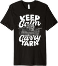 Knitting Yarn Knitter Keep calm and carry yarn Premium