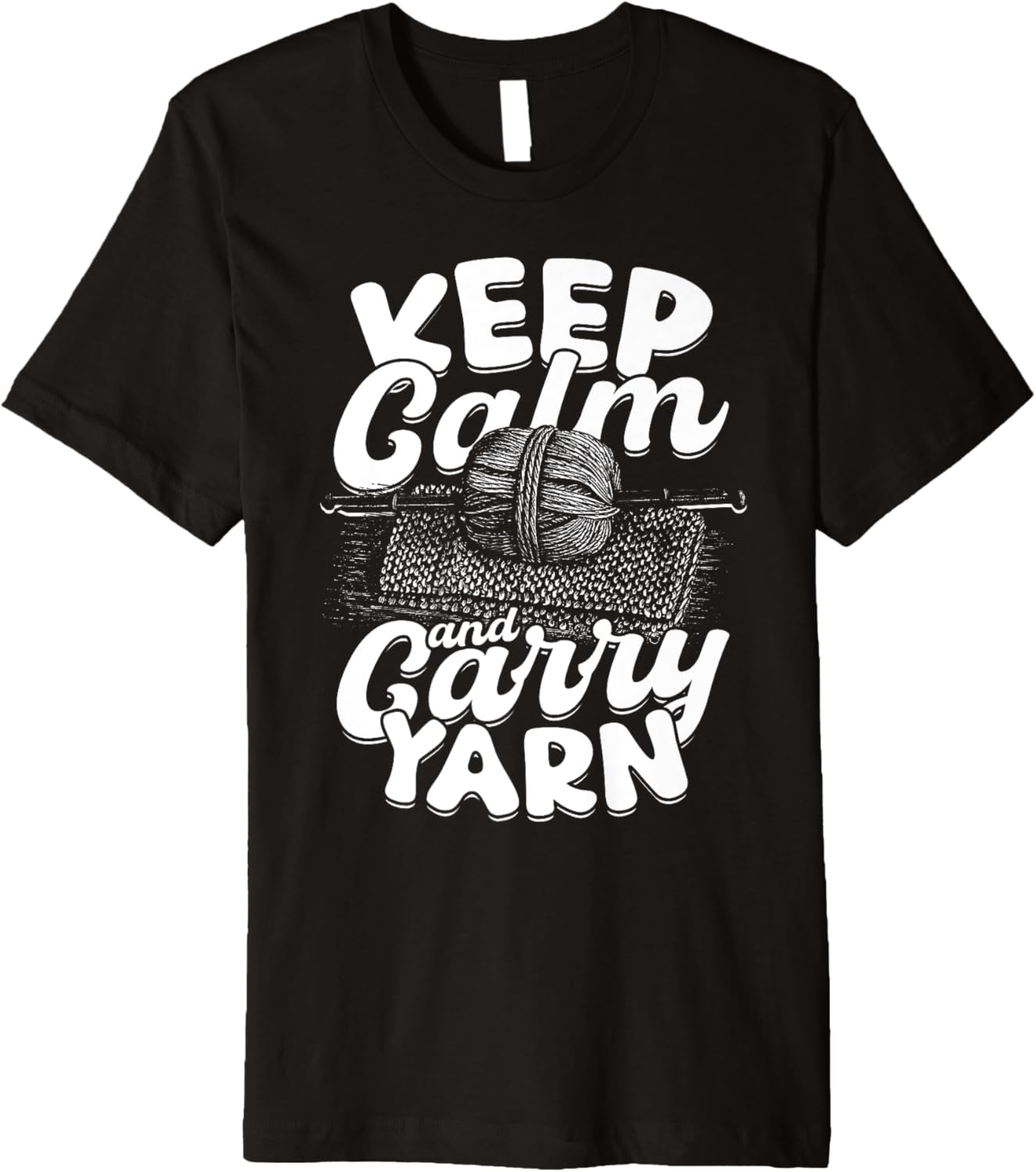 Knitting Yarn Knitter Keep calm and carry yarn Premium